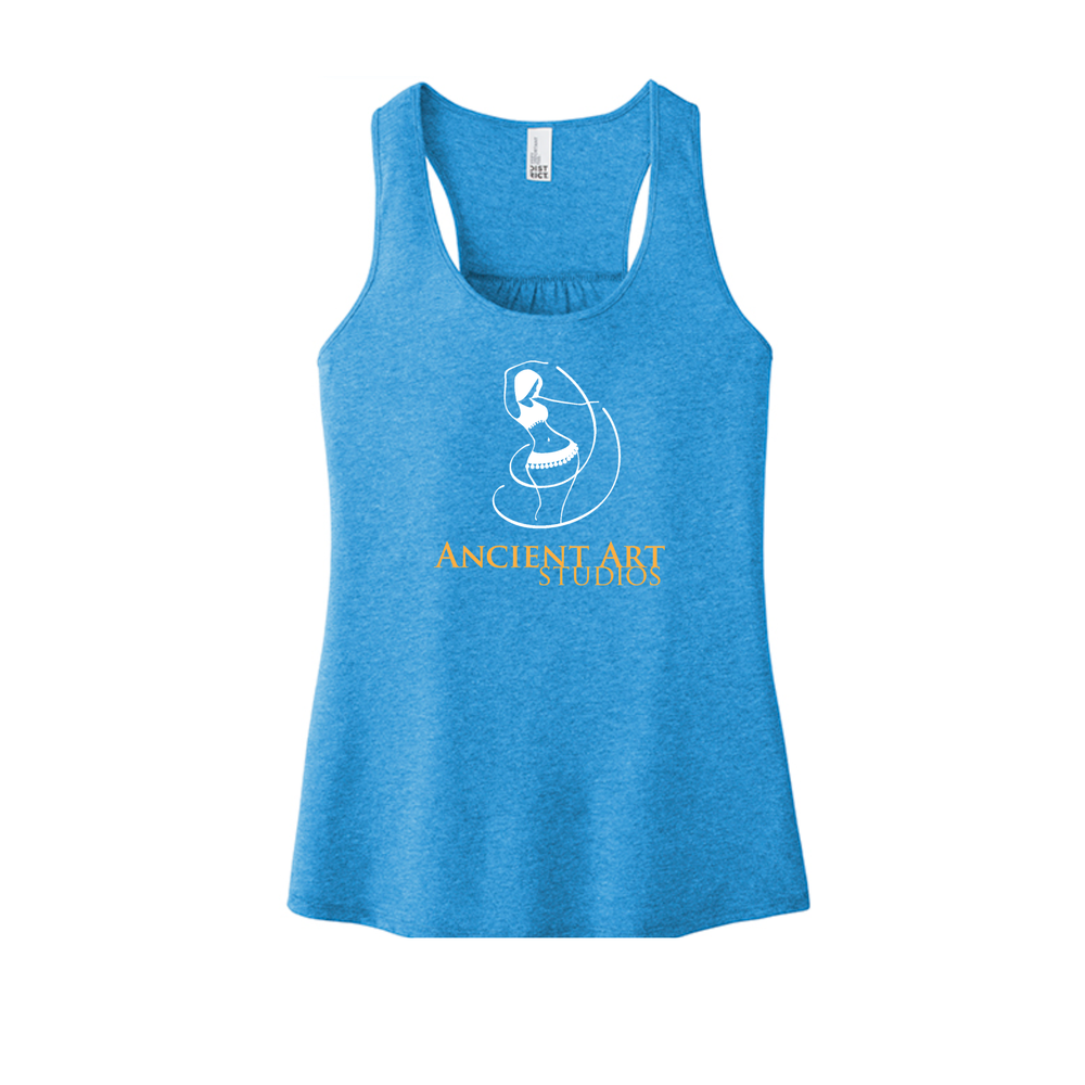 District Gathered Back Tank - Sue Blue