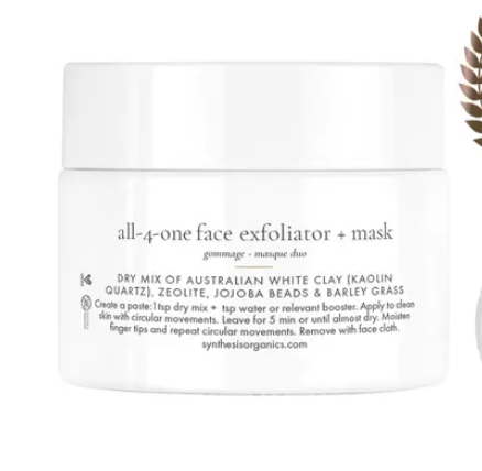 Synthesis Organics All 4 One Facial Exfoliant + mask 20g Retail